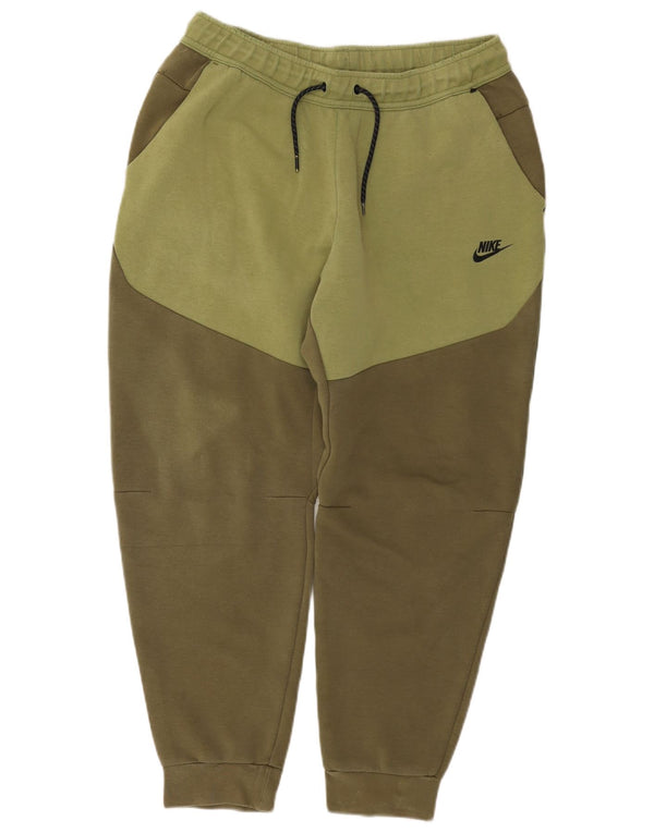 NIKE Pantalon de survêtement pour homme Pantalon de jogging Large Kaki Colourblock Coton