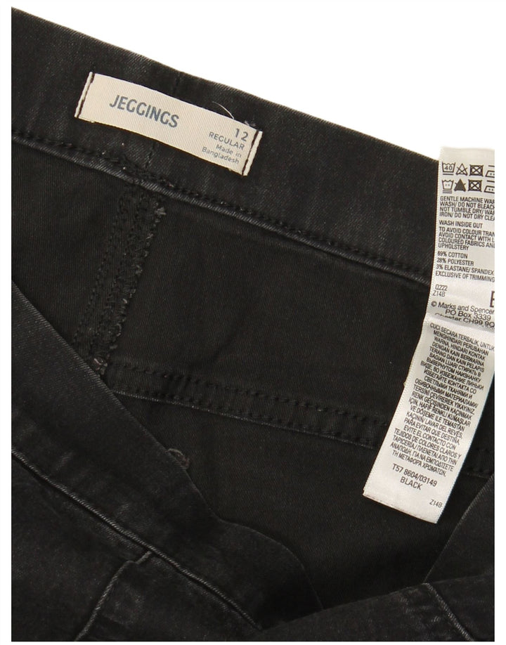 Marks & Spencer Jean jegging coupe régulière pour femme UK 12 Medium W30 L28 Noir