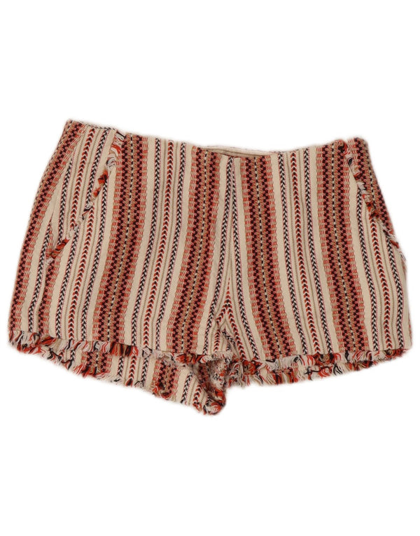 Zara Femme Trafaluc Chino Short XS W26 Rayé Multicolore