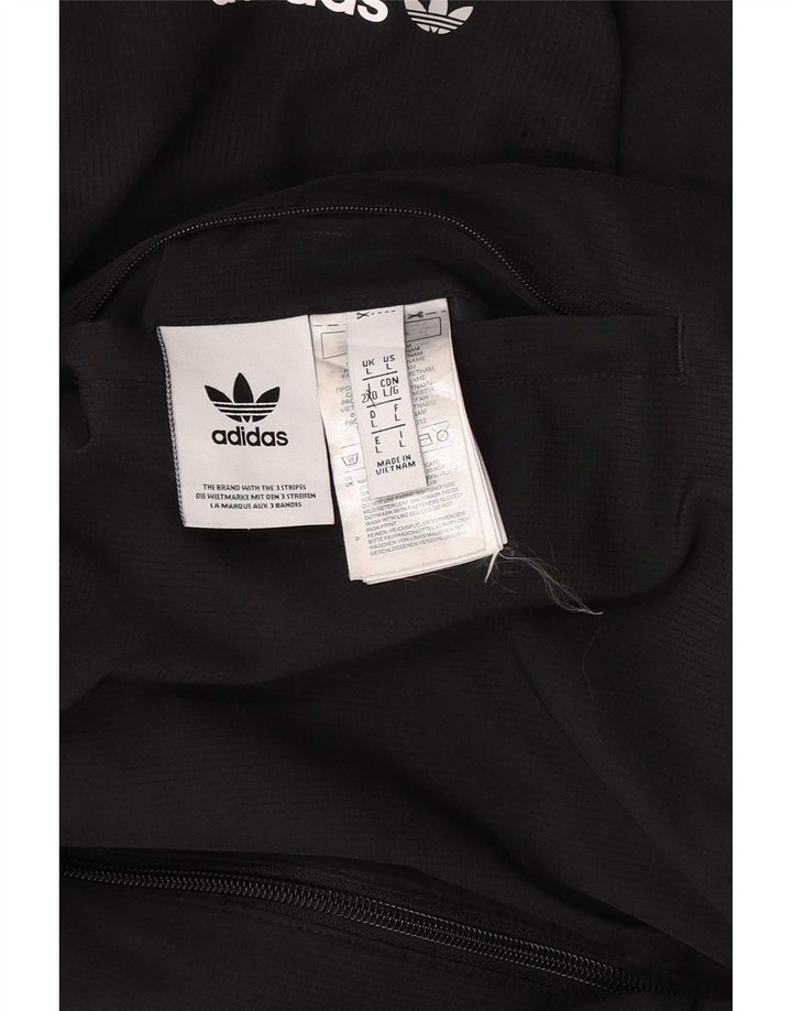 Adidas Veste réversible à capuche graphique pour homme UK 40 Large Noir Polyester