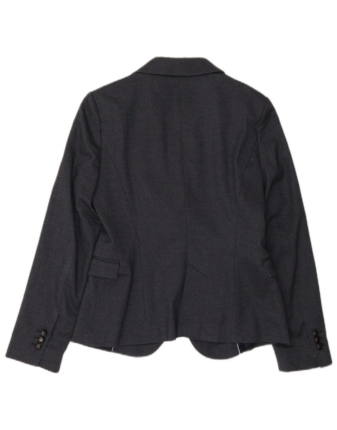Zara Veste Blazer 1 Bouton Femme UK 12 Bleu Marine Moyen Polyester
