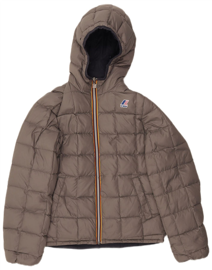 K-Way Veste matelassée réversible à capuche pour homme UK 38 Bleu marine moyen Polyamide
