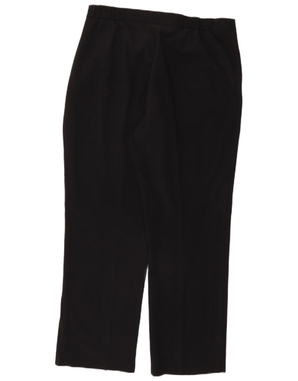 Marks & Spencer Pantalon droit décontracté pour femme UK 18 XL W38 L29 Noir