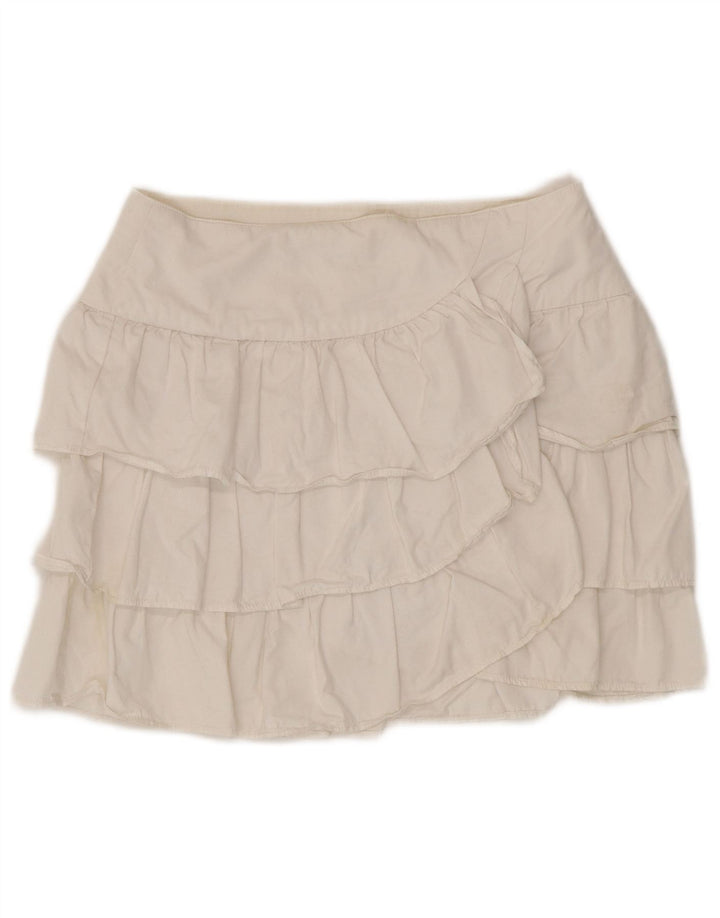 Jupe à volants Zara Femme XS W24 Blanc