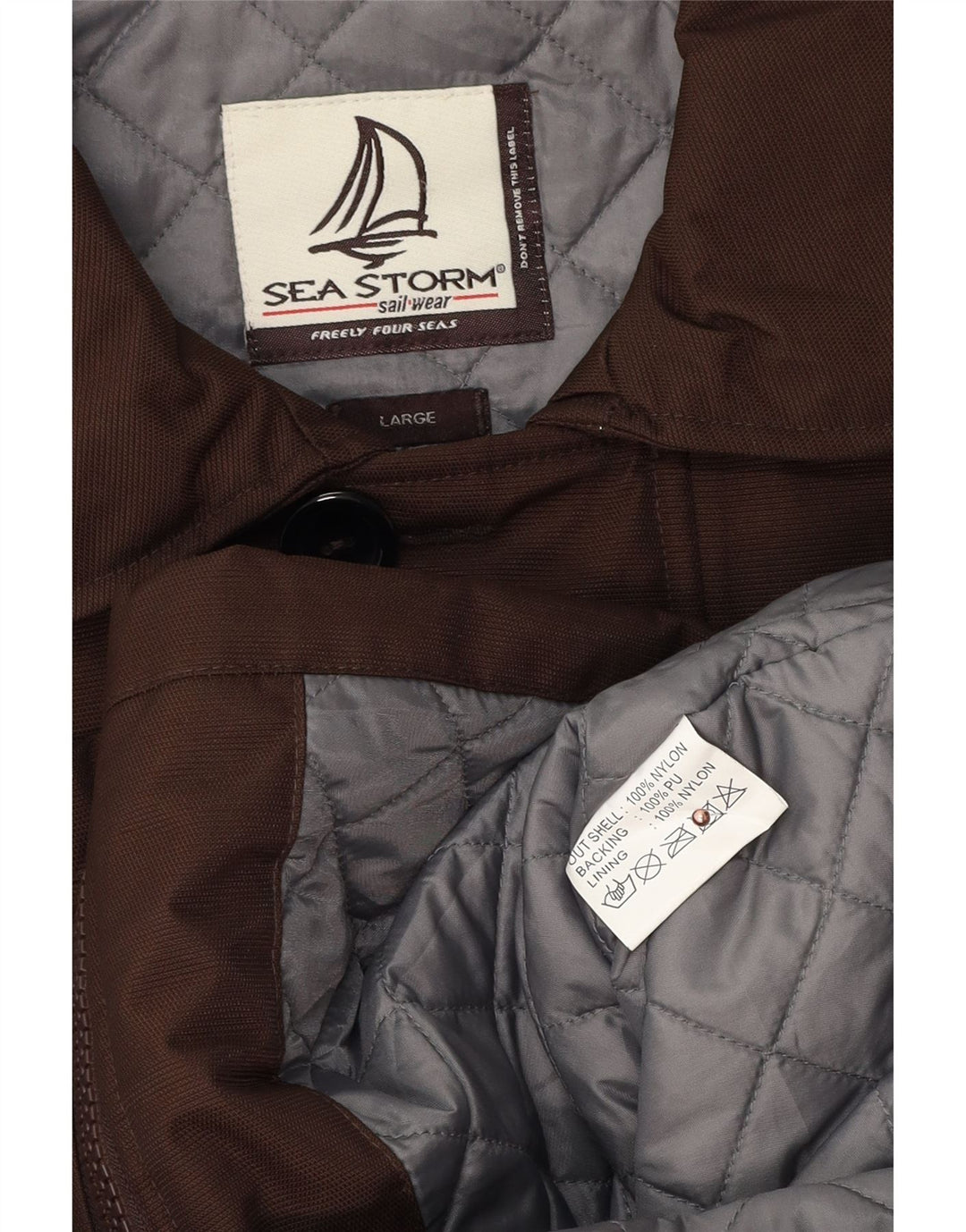 Sea Storm Veste coupe-vent pour homme UK 40 Large Marron Nylon