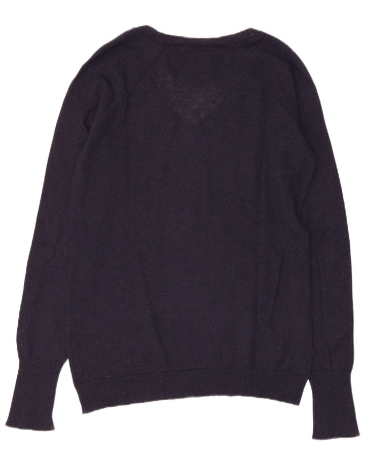 Max & Co. Pull col en V pour femme UK 10 Small Bleu marine