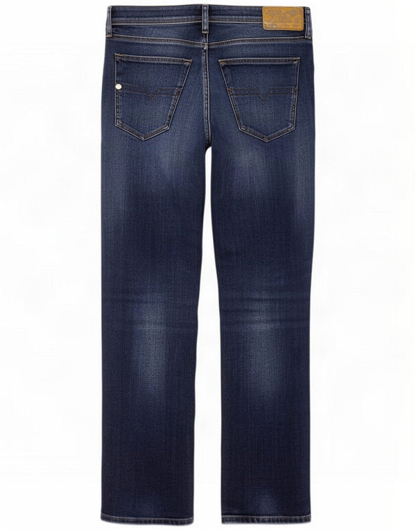 Diesel Mens Waykee Regular Straight Jeans W33 L32 Bleu Marine Coton