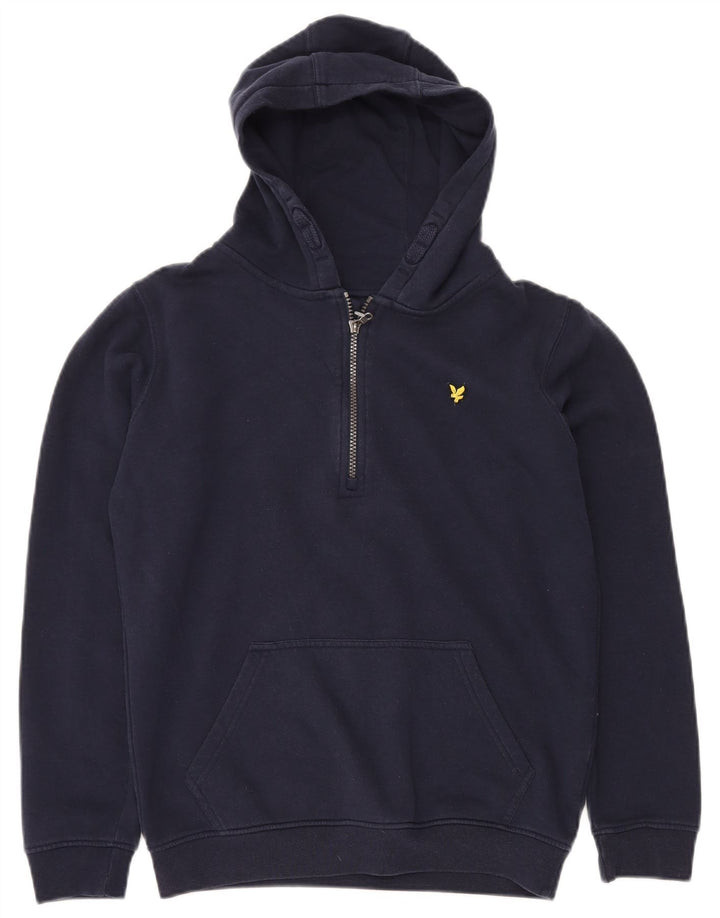 LYLE & SCOTT Pull à capuche zippé pour garçon 12-13 ans Bleu marine Coton