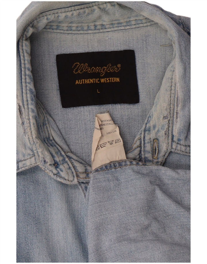 WRANGLER Chemise en Jean Homme Grand Bleu Coton