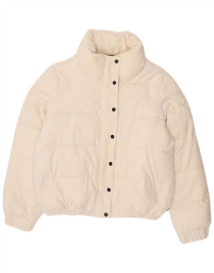 Dkny Veste matelassée graphique pour femme UK 16 Grand coton blanc