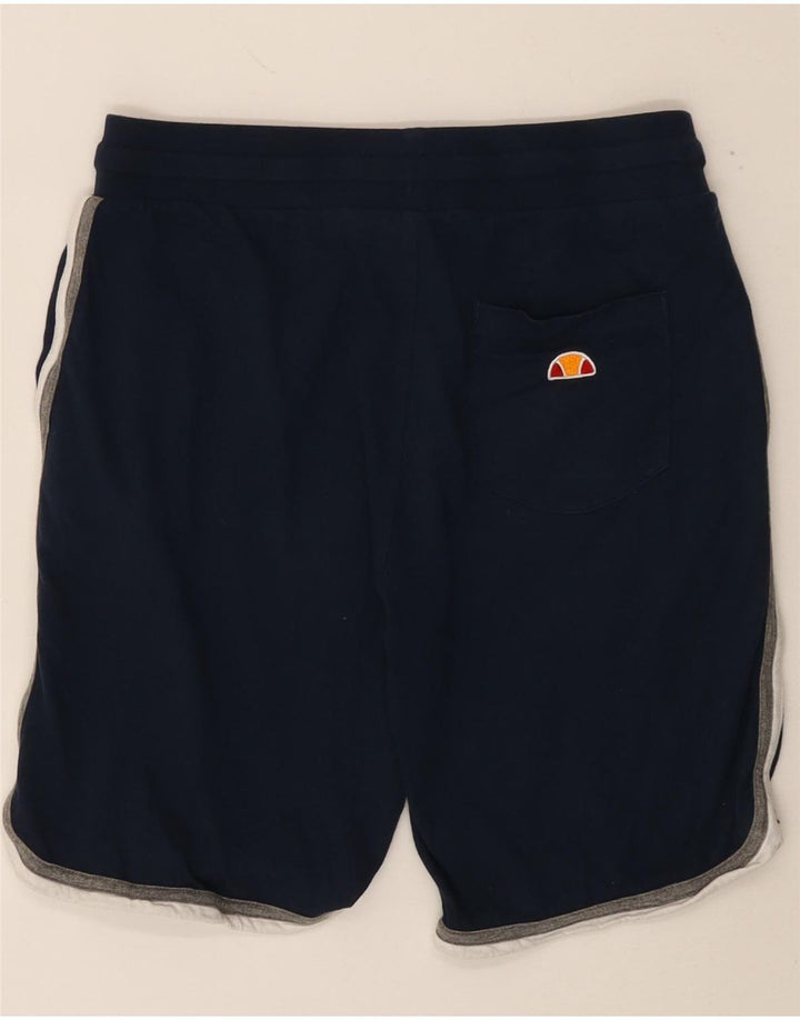 ELLESSE Short de Sport Graphique Homme Petit Bleu Marine Coton