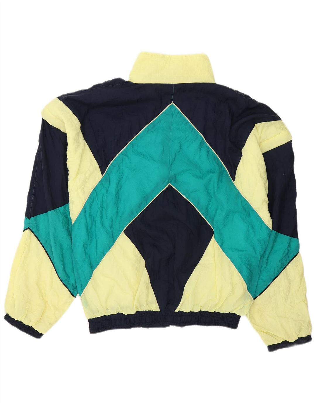 VINTAGE Veste de survêtement graphique pour hommes, grand color block multicolore