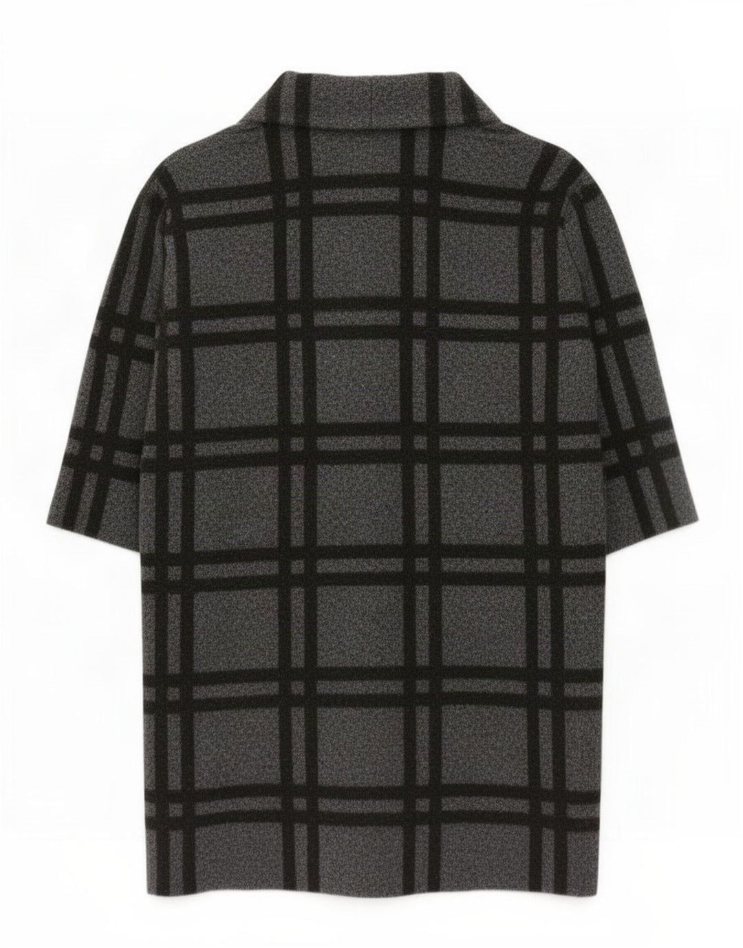 Zara Manteau surdimensionné pour femme UK 16 Grand gris à carreaux en polyester