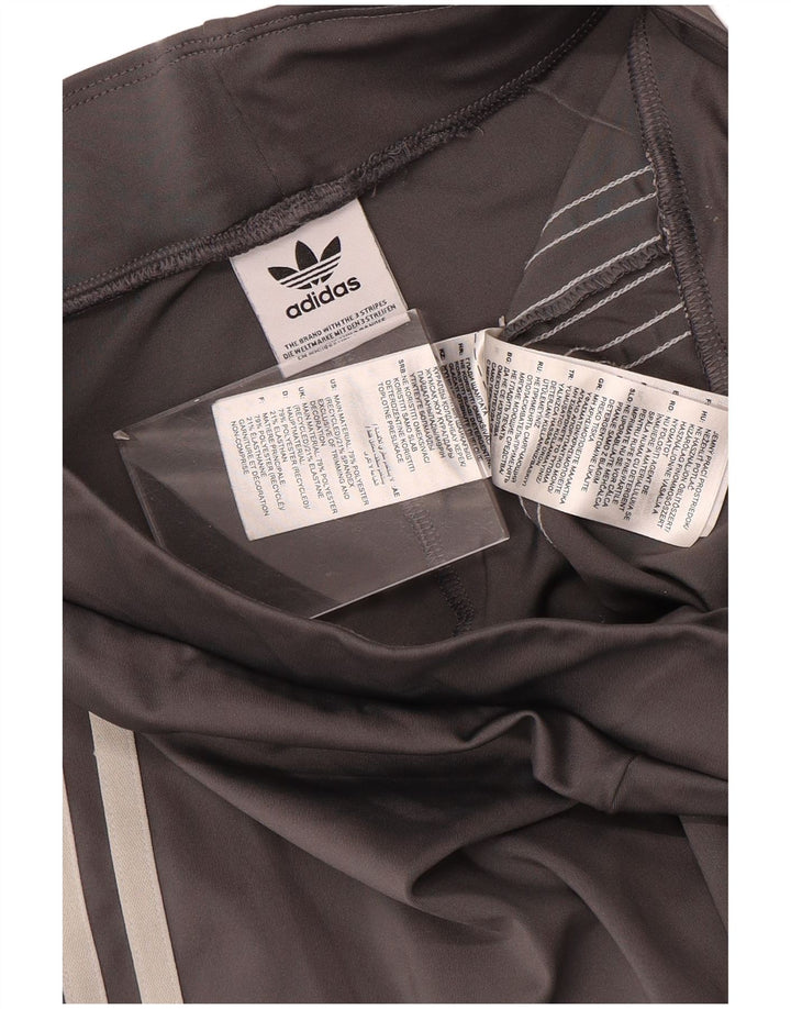 Adidas Femmes Flare Leggings UK 12 Gris Moyen Polyester