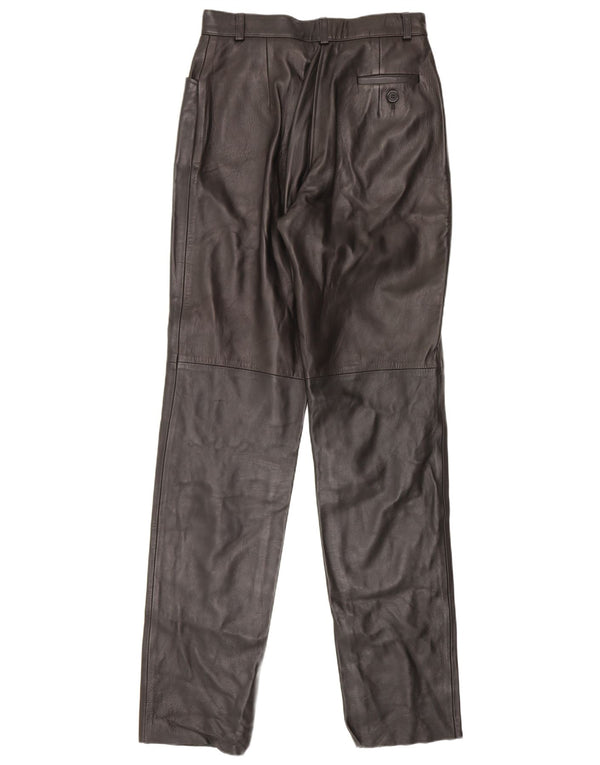 Woodlands Pantalon en cuir taille haute pour femme UK 12 Medium W26 L33 Noir