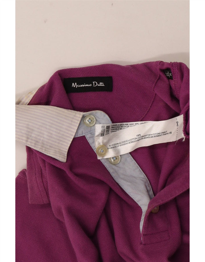 Massimo Dutti Polo Homme Rose Moyen Colourblock Coton