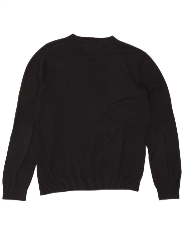 Tommy Hilfiger Pull Col V Homme Noir Moyen Coton