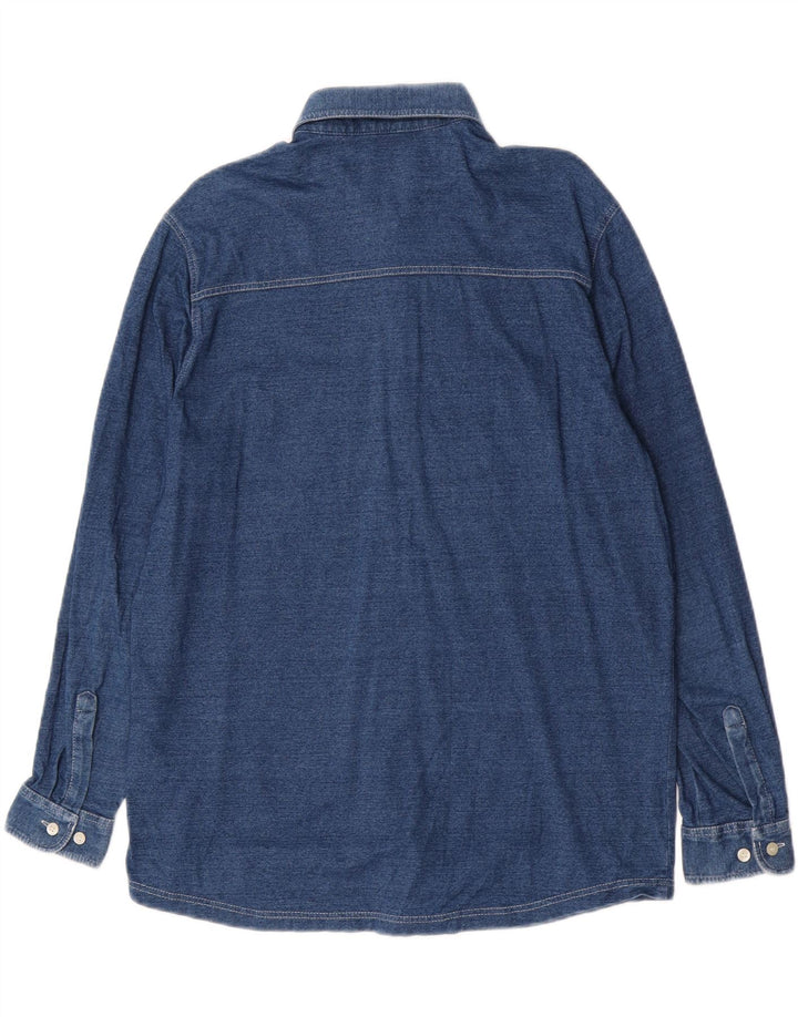 Marks & Spencer Chemise Femme UK 14 Coton Bleu Marine Moyen