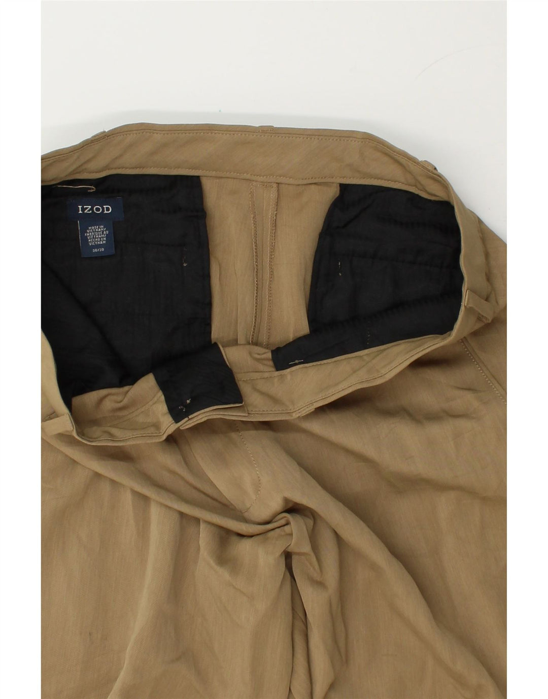 IZOD Mens Straight Chino Trousers W36 L30 Beige Vintage Izod and Second-Hand Izod from Messina Hembry 