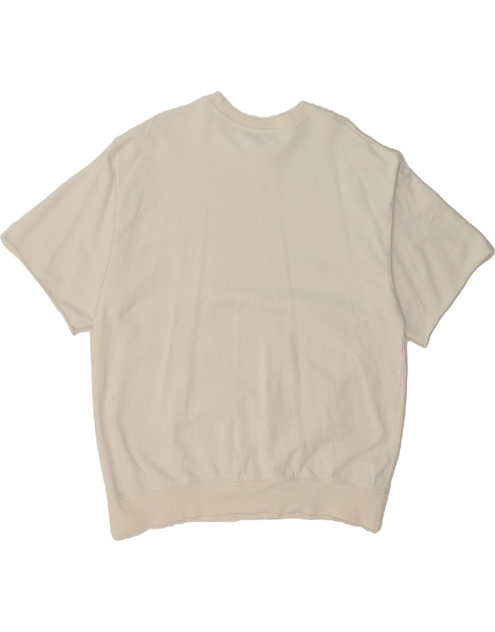 ZARA Womens Oversized T-Shirt Top UK 14 Medium White Cotton Vintage Zara and Second-Hand Zara from Messina Hembry 