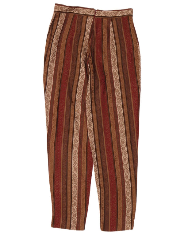 Pantalon décontracté femme vintage IT 44 Medium W26 L27 Rayé multicolore