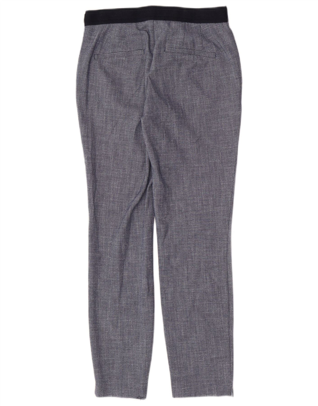 Pantalon de costume slim femme Zara petit W26 L27 bleu marine géométrique polyester