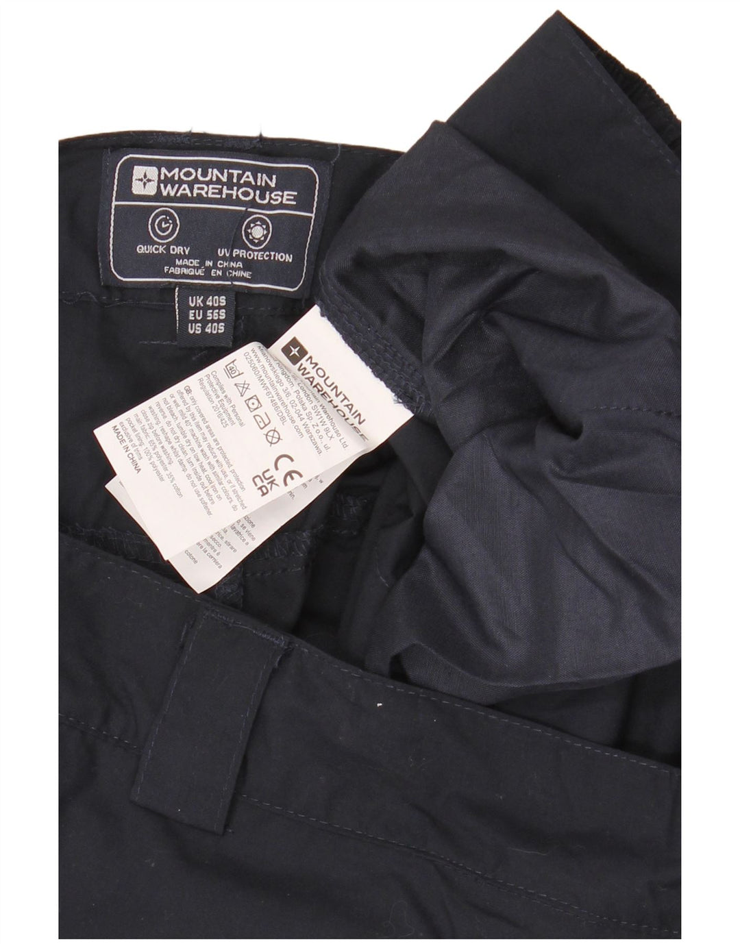 Mountain Warehouse Pantalon Cargo Regular Homme W40 L30 Bleu Marine Polyester