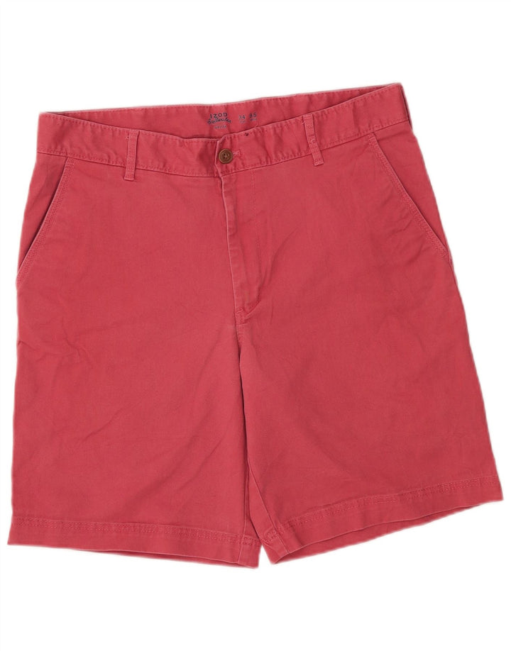 Izod Short Chino Homme Salt Water W34 Grand Rose Coton