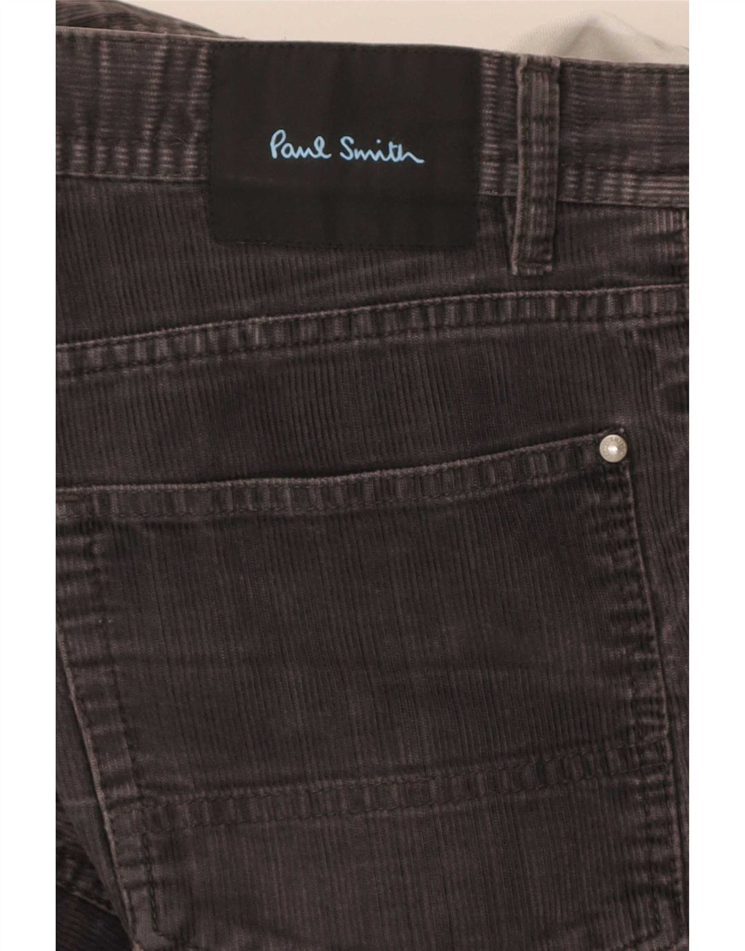Paul Smith Pantalon bootcut en velours côtelé pour homme W32 L31 Gris Coton