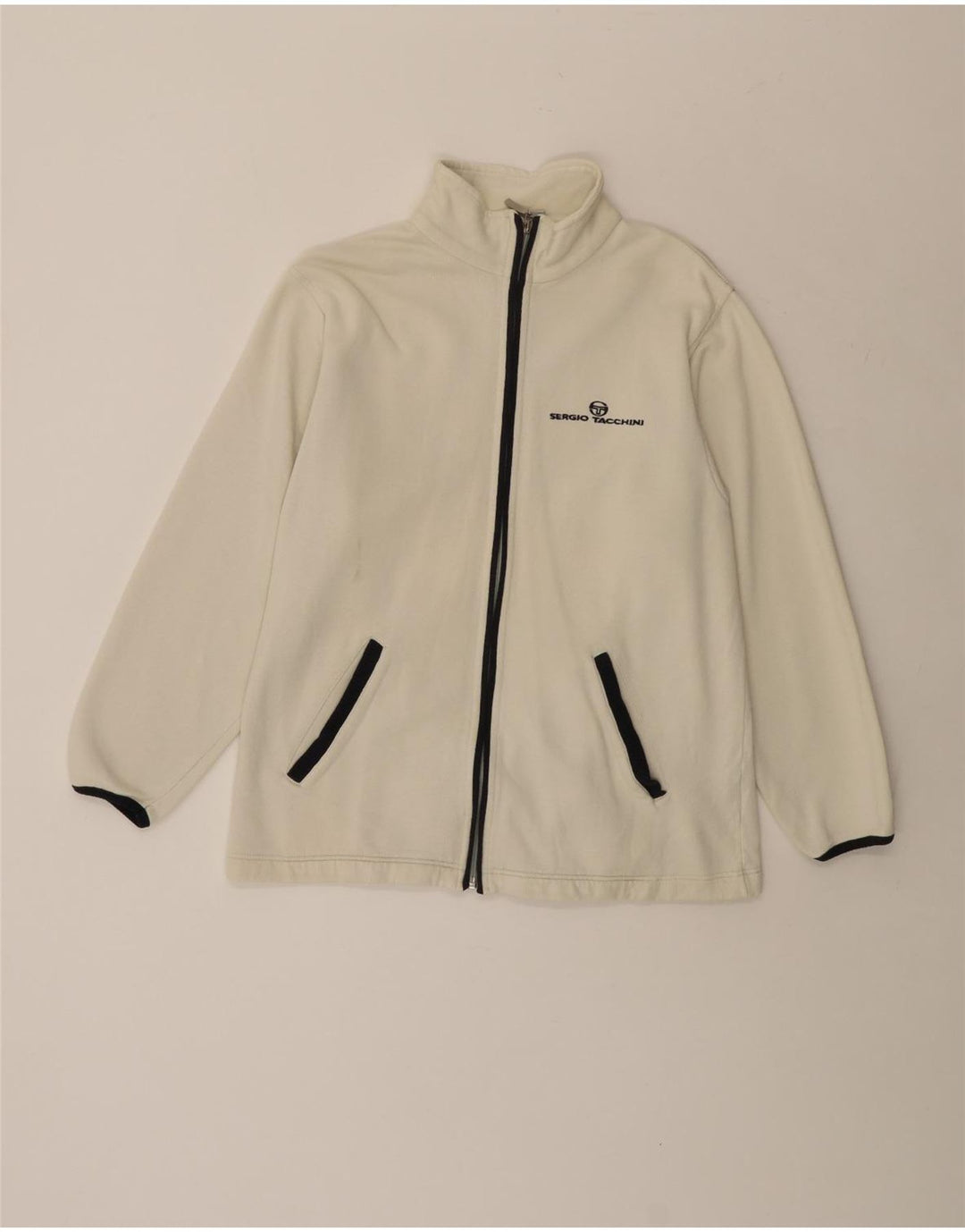 Sergio Tacchini Veste De Survêtement Pour Homme Petit Blanc Cassé