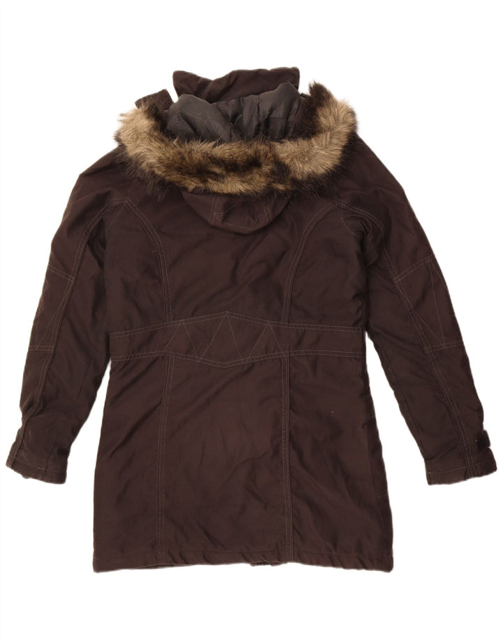 Adidas Veste Parka à capuche pour femme UK 14 Medium Noir Polyester