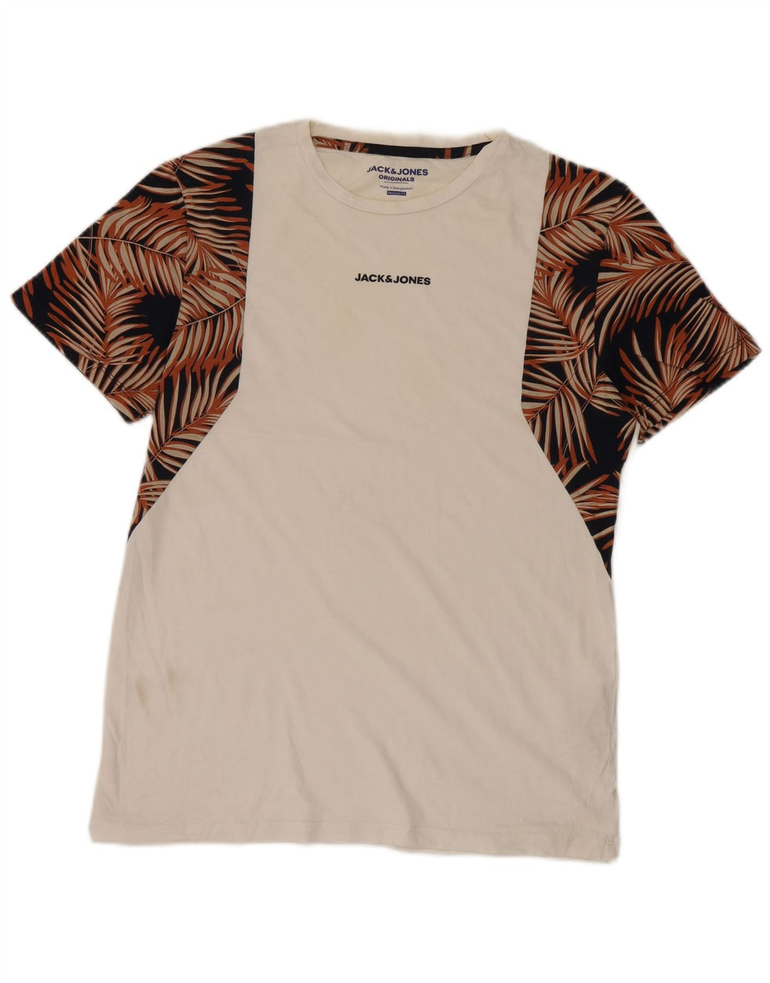 Jack & Jones T-Shirt Regular Fit Graphique Homme Blanc Floral Moyen
