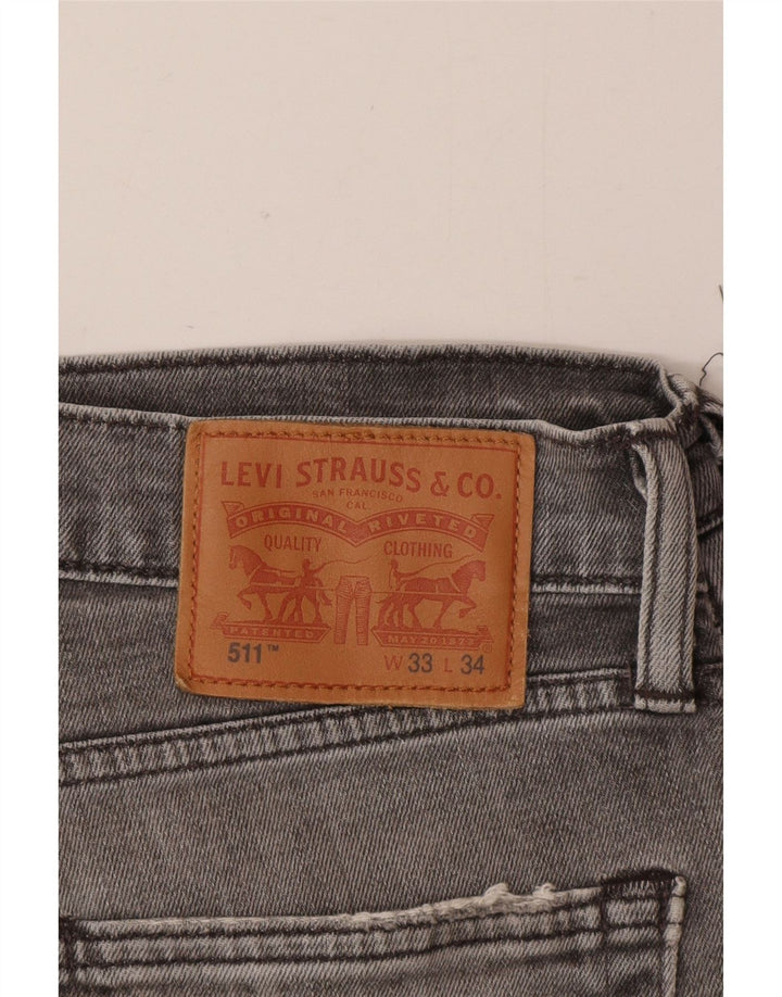 Levi's Jean Slim 511 Homme W33 L34 Gris