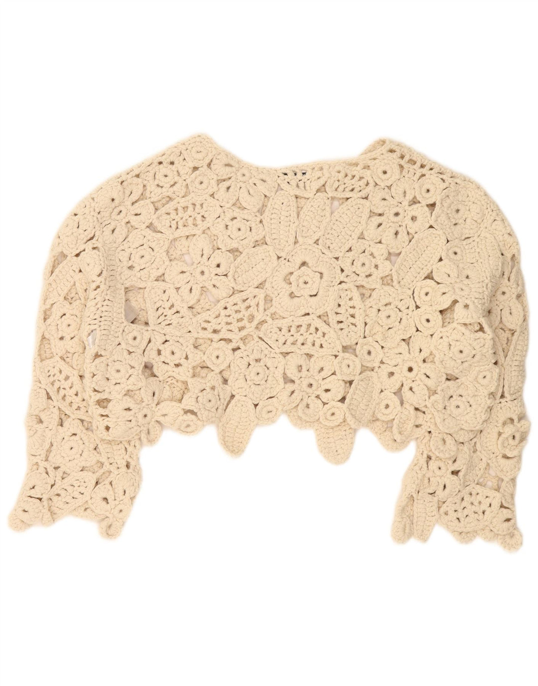 Zara Chemisier surdimensionné à manches 3/4 pour femme Beige moyen UK 14