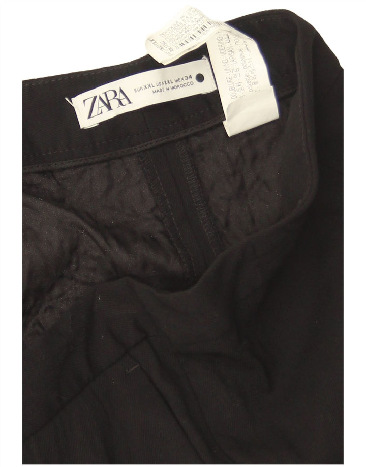 Zara Pantalon décontracté bootcut pour femme 2XL W42 L31 Noir Polyester