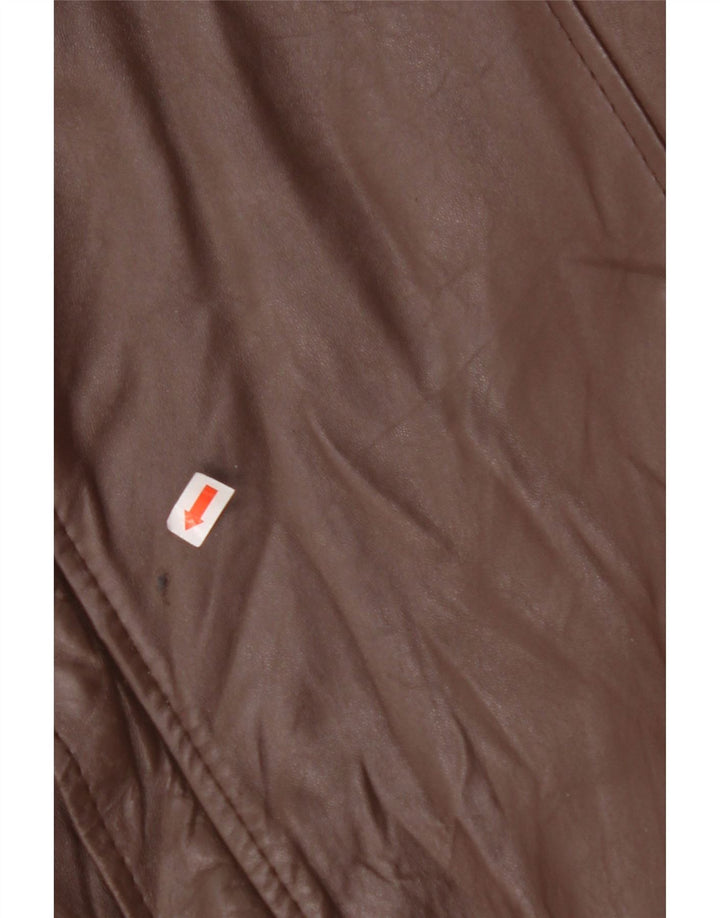 VINTAGE Veste en cuir homme IT 56 3XL Marron