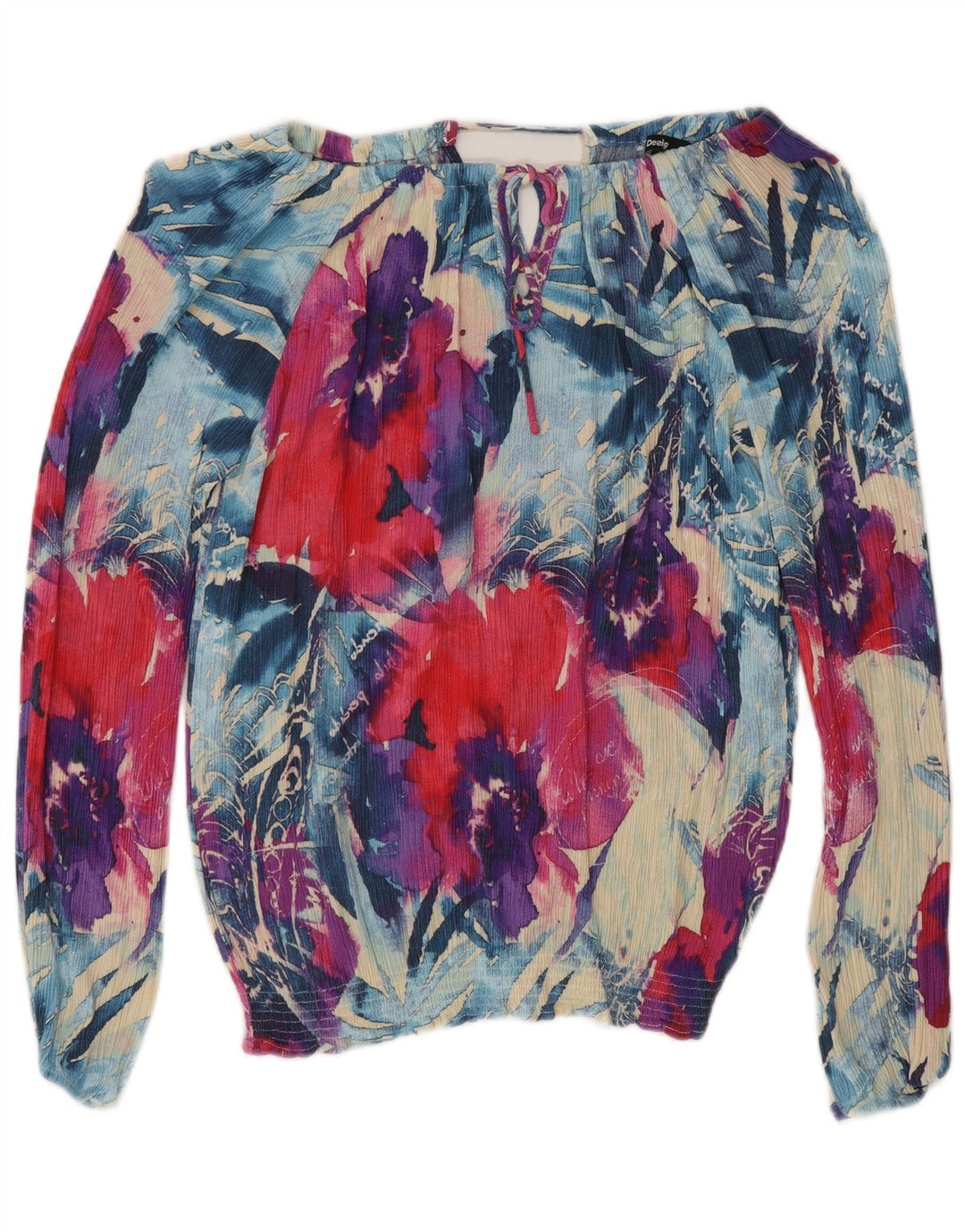 Desigual Haut graphique à épaules dénudées pour femme UK 10 Petit floral multicolore