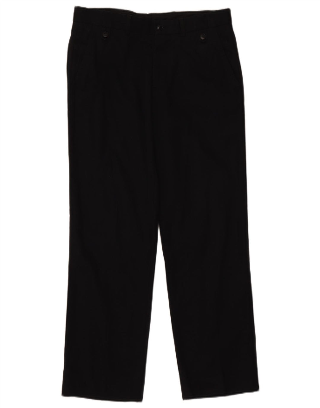 ZARA Pantalon Chino Droit Homme EU 38 Small W30 L28 Coton Noir