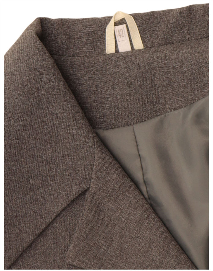 Manteau Femme Vintage IT 42 Gris Moyen