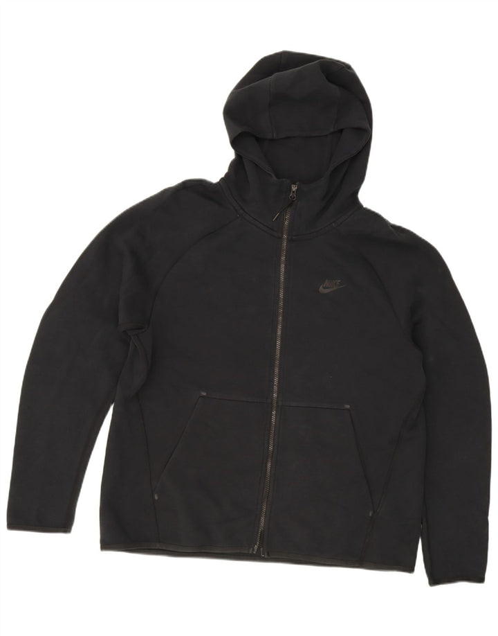 Nike Pull à capuche zippé pour homme Grand coton noir
