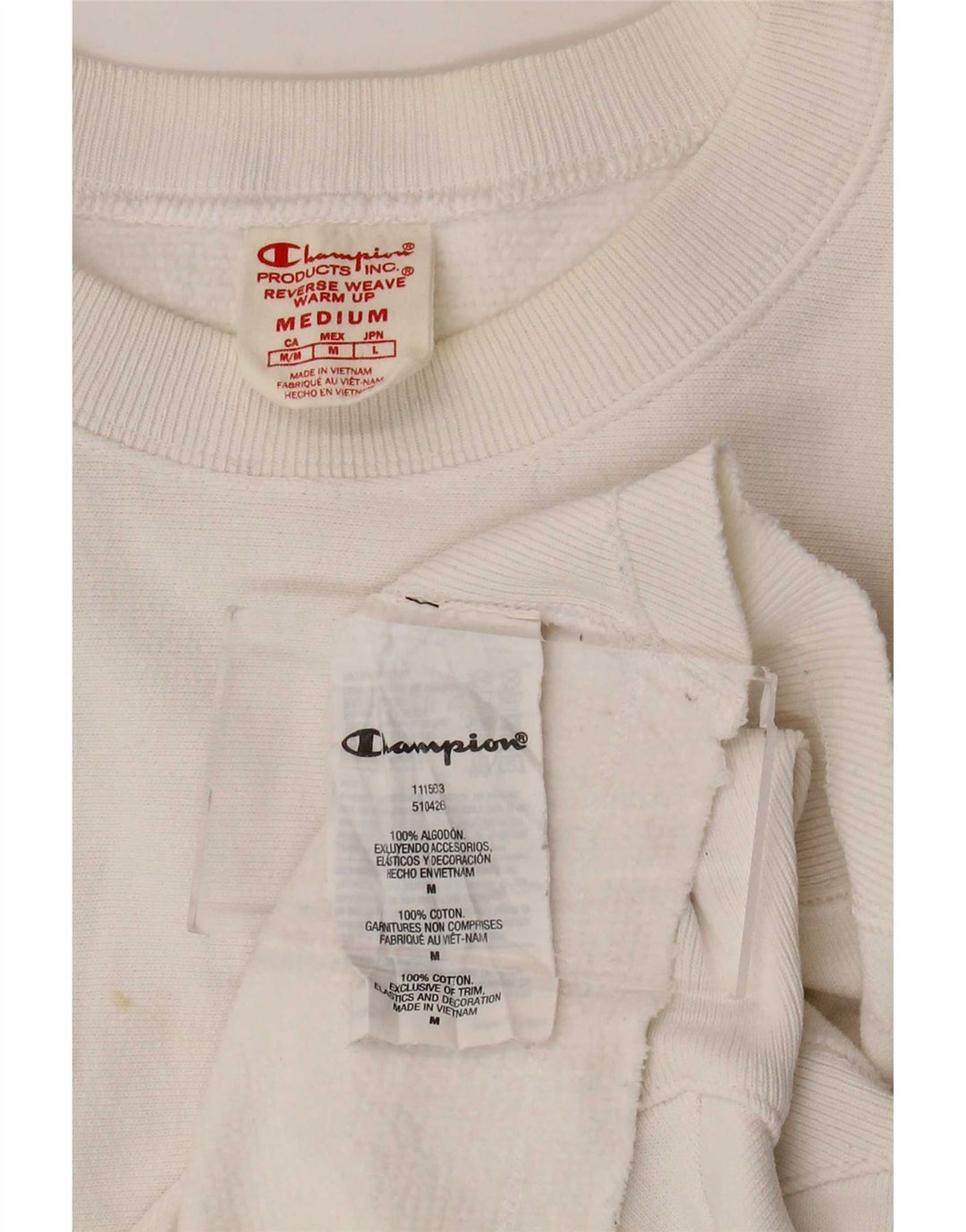 Champion Sweat-shirt court Reverse Weave pour femme UK 14 Blanc moyen