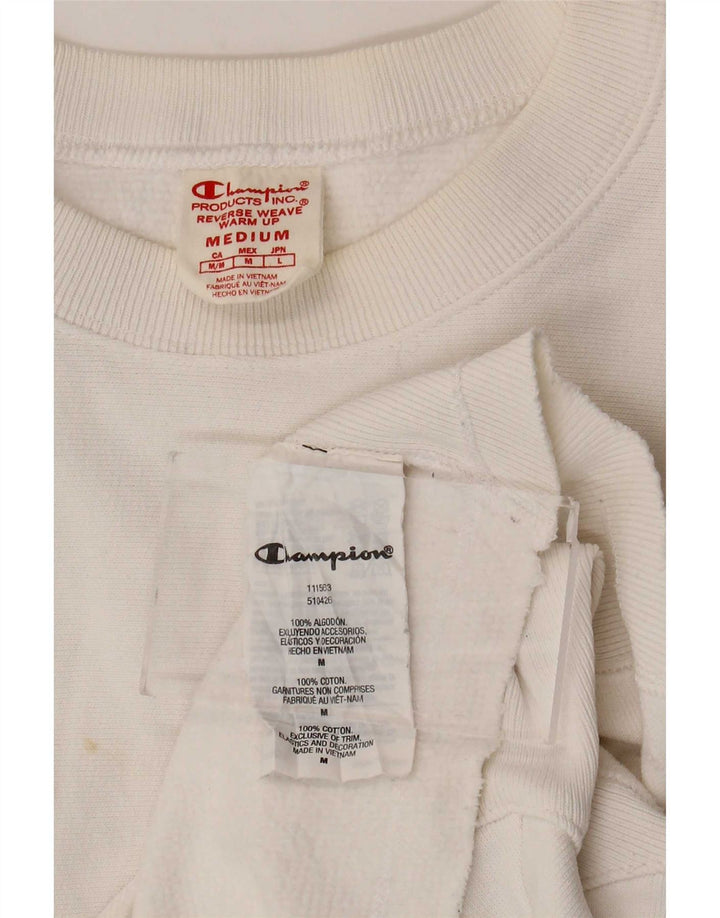 Champion Sweat-shirt court Reverse Weave pour femme UK 14 Blanc moyen