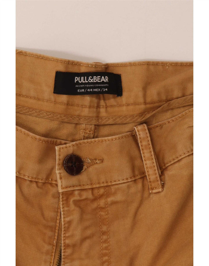 Pull & Bear Pantalon Chino Slim Homme EU 44 Large W34 L32 Coton Beige