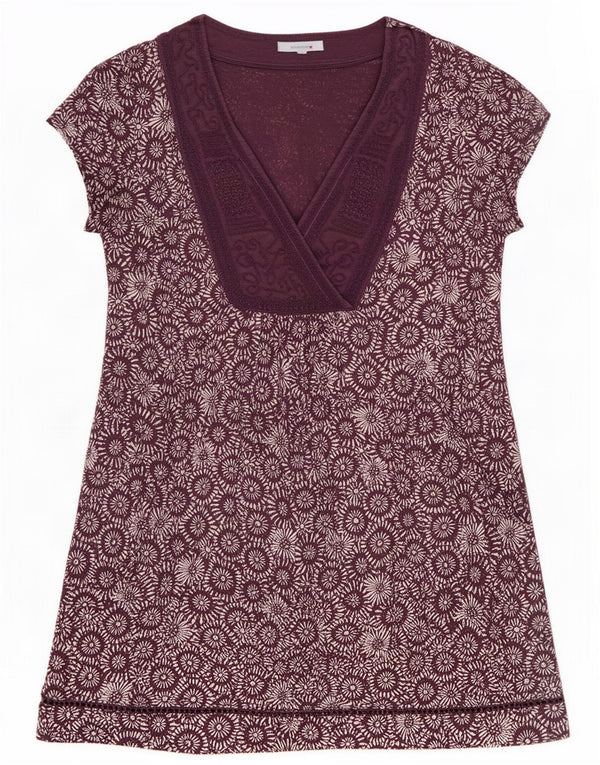 Robe tunique à manches courtes White Stuff pour femme UK 42 Medium Purple Floral
