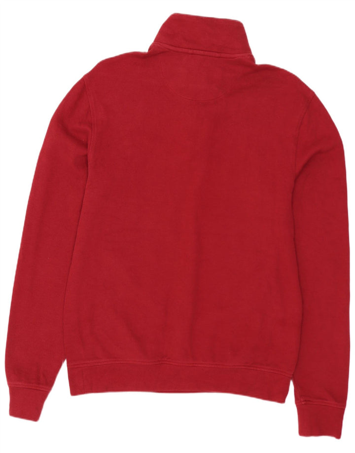 BLUE HARBOUR Sweat-shirt à col zippé pour homme Petit rouge en coton