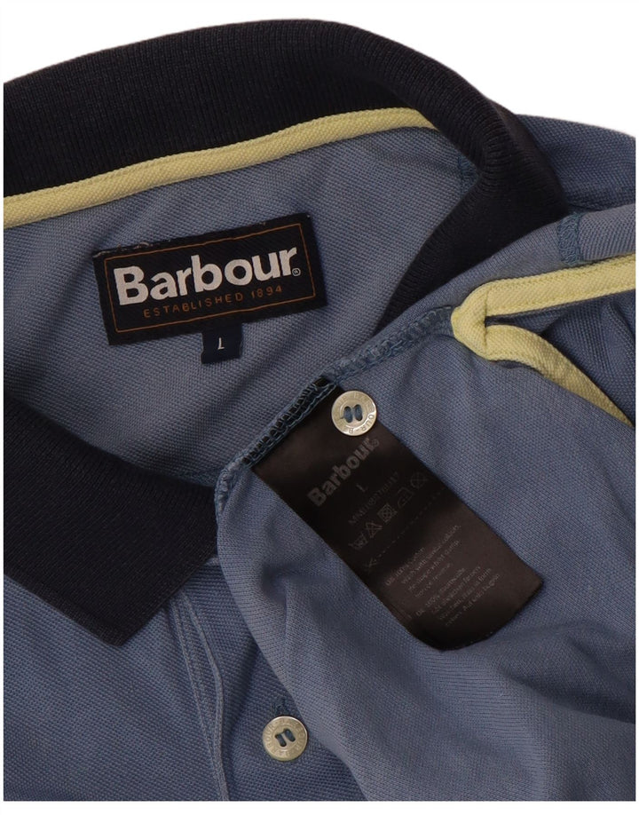 BARBOUR Polo Homme Grand Bleu Coton