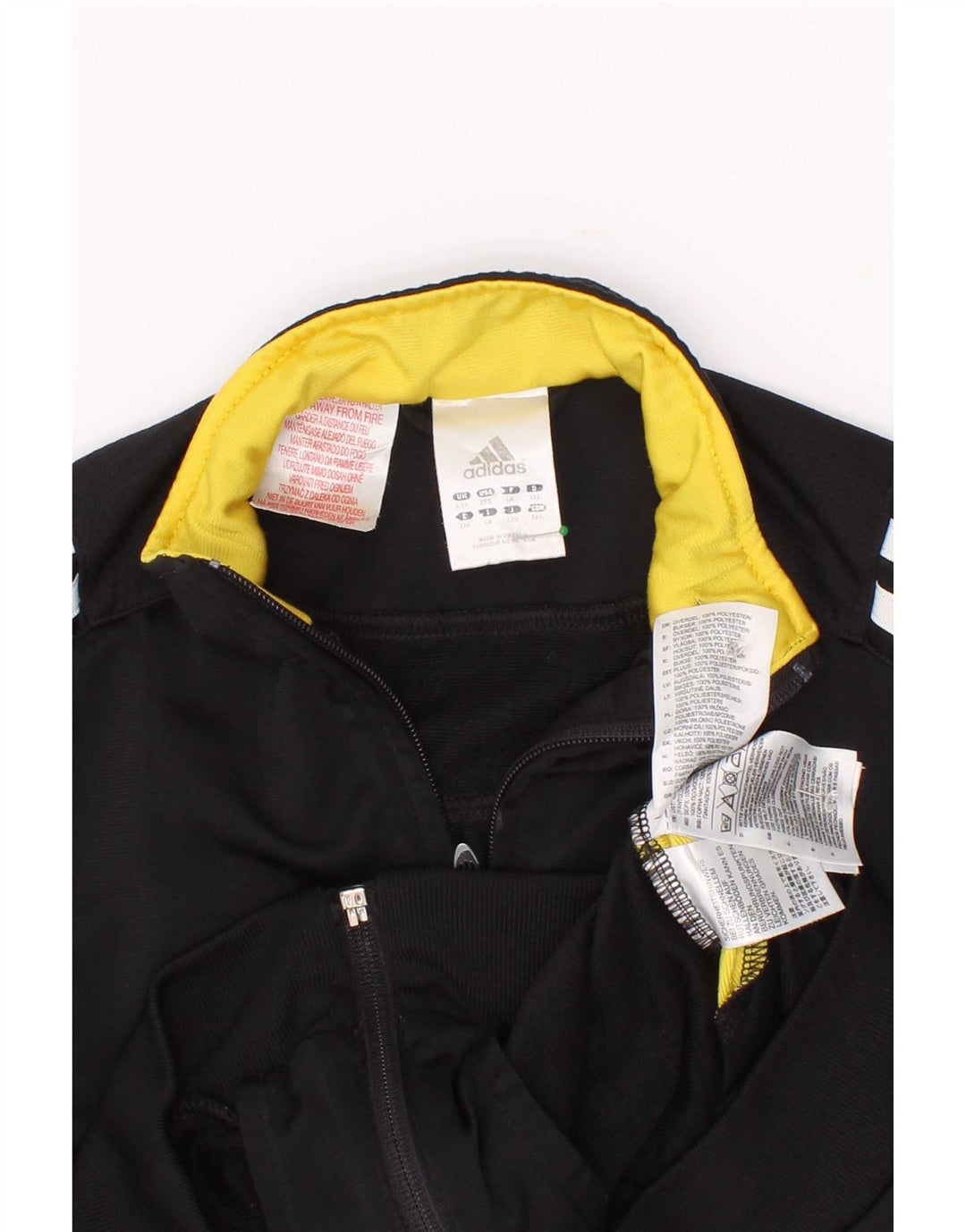 Adidas Veste de survêtement pour garçon 5-6 ans Noir Colourblock Polyester