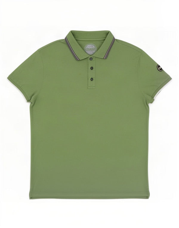 Colmar Polo Homme XL Vert Rayé Coton