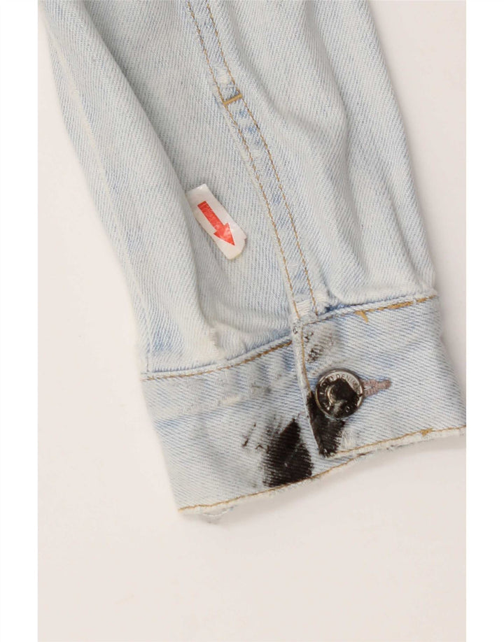 Topshop Veste en jean pour femme UK 10 Petit coton bleu