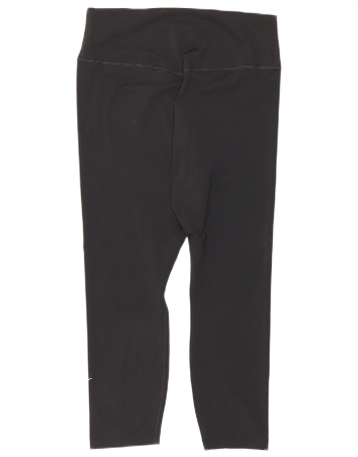 Nike Legging Capri Dri Fit Femme UK 12 Noir Moyen Polyester